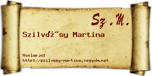 Szilvásy Martina névjegykártya
